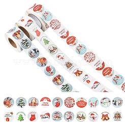 3 рулон самоклеящихся бумажных наклеек с круглыми точками в рождественском стиле&nbsp;DIY-FS0010-32A