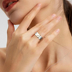 16 stücke 8 stile 201 edelstahl geriffelte finger ring einstellungen&nbsp;STAS-SC0010-57