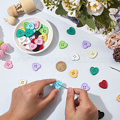 40 шт. 10-х цветные кнопки из смолы&nbsp;BUTT-SP0001-18