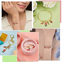 80шт 4 стиля светлые позолоченные подвески из сплава с эмалью&nbsp;ENAM-SZ0004-37