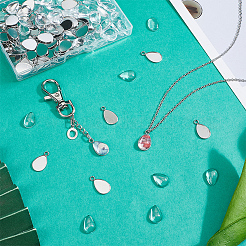 Teardrop-DIY-Anhänger-Set aus 304 Edelstahl&nbsp;DIY-HY0002-44