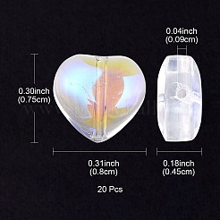 Прозрачные стеклянные бусины&nbsp;GLAA-YW0003-04