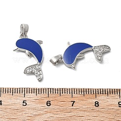 Messing-Mikropflaster mit Zirkonia und Emaille-Anhängern&nbsp;KK-Z103-08P-01