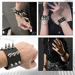 2шт 2 стиля браслеты из искусственной кожи pu шнур&nbsp;BJEW-UN0001-62