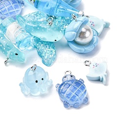 16 шт. 8 подвески из смолы в виде морских организмов&nbsp;RESI-FP0001-32