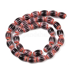 Handgefertigte ovale Millefiori-Glasperlenstränge&nbsp;LK-Z001-01B-B-M