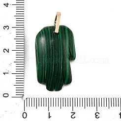 Colgantes tallados de malaquita sintética&nbsp;GG-CBA5963-01B-NH