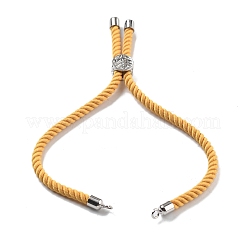 Bracelets en argent avec cordon de nylon torsadé&nbsp;DIY-B066-03P-01