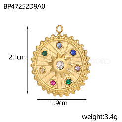 Подвески из нержавеющей стали 304 с микропаве из кубического циркония&nbsp;STAS-OY007-48G