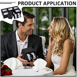 Cajas de embalaje de papel para joyas y relojes con tapa de ventana de PVC y almohada en el interior&nbsp;CON-WH0089-259C