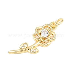 Valentinstag Messing Micro Pave klare Zirkonia Anhänger&nbsp;KK-D258-07G-04