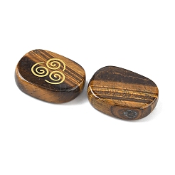 4 pz 4 stili di decorazioni per display in occhio di tigre naturale&nbsp;G-F786-02B-06