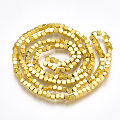 Гальванизировать немагнитных синтетический гематит бисер пряди&nbsp;G-T061-186G