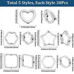 150 stücke 5 stile legierung perle rahmen&nbsp;FIND-SP0005-46