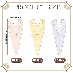 30 segnalibro in acciaio inossidabile con clip di pagina in 3 colori&nbsp;AJEW-CP0011-32