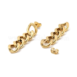 Placcatura ionica (ip) 304 catene in acciaio inossidabile orecchini pendenti per donna&nbsp;EJEW-G289-14G