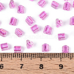 Прозрачные внутри цветные стеклянные бусины&nbsp;SEED-T007-13D