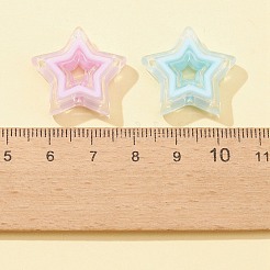 20шт 5 цвета акриловые бусины&nbsp;SACR-FS0001-18