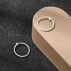 Anello da naso con sfera in ottone e perlina prigioniera&nbsp;AJEW-G075-01S-02