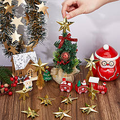 10 шт. пластиковое украшение на верхушку елки в виде звезды&nbsp;DIY-DC0003-98