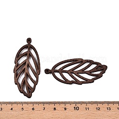 Большие подвески из натурального дерева тополь&nbsp;WOOD-N016-22B