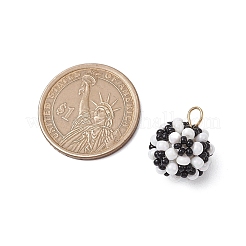 Круглые подвески из стеклянных бусин&nbsp;PALLOY-MZ00525-01