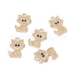 Pendentifs avec zircon cubiques à micro-pavés en laiton&nbsp;ZIRC-P100-03G