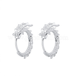 Латунные серьги-кольца с драконом&nbsp;FS-WGBFF4C-01