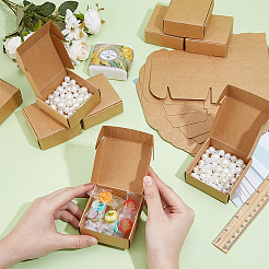 Cajas de regalo de papel plegables y cuadradas para guardar cosas&nbsp;CON-WH0110-035B-01