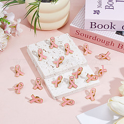 40 шт. эмалевая булавка с розовой лентой для повышения осведомленности о раке груди&nbsp;JEWB-ME0001-22