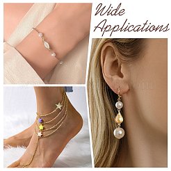 12 шт. 6 стиля латунные подвески-соединители из натуральной белой ракушки&nbsp;KK-CJ0003-65