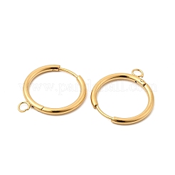 Фурнитура для сережек-колец Huggie Hoop из нержавеющей стали 304&nbsp;STAS-J400-36C-G