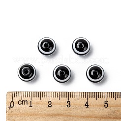 Perles rondes rayées en résine&nbsp;X-RESI-R158-10mm-11