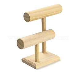 2-ярусные деревянные стенды для браслетов с Т-образными стержнями&nbsp;LS-BDIS-F005-02A