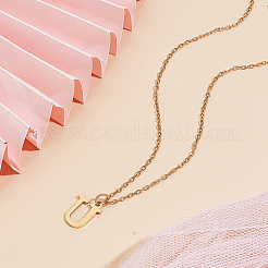 Colliers avec pendentif lettre en acier inoxydable 304&nbsp;NJEW-LP0001-53U-G