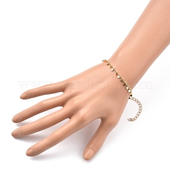 Pulseras de cadena de latón acera&nbsp;X-BJEW-JB05363