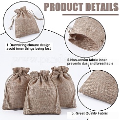 Polyester Imitation Sackleinen Verpackungsbeutel Kordelzugbeutel&nbsp;ABAG-BBC0001-02A-01