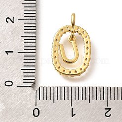 Pendentifs avec zircon cubiques à micro-pavés en laiton&nbsp;ZIRC-P123-01G-U01