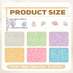 168 г 6 цвета светящиеся стеклянные аксессуары для украшения ногтей&nbsp;MRMJ-LP0001-04