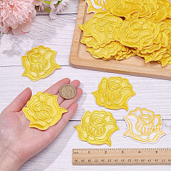 Цветочные компьютеризированные вышитые полиэстеровые самоклеящиеся нашивки&nbsp;PATC-WH0025-01A