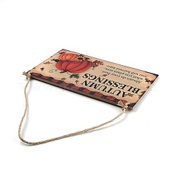 Porte en bois halloween suspendu panneau de bienvenue&nbsp;HJEW-Z002-04C