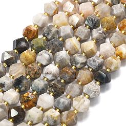 Природные бамбуковых листьев агат бисер нитей&nbsp;G-I376-A70-01