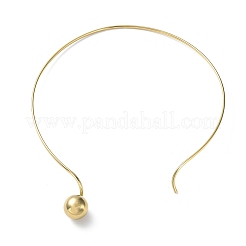 Ожерелья-чокеры с круглым кулоном из нержавеющей стали 304&nbsp;LS-NJEW-D058-01G