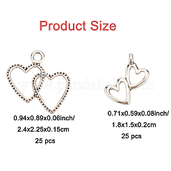 50шт 2 стиля подвески из сплава в тибетском стиле&nbsp;FIND-FP0001-21