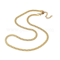 Halsketten aus Fischgräten-Kette aus Edelstahl 304&nbsp;NJEW-P282-03G