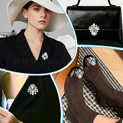 Accessoires de broderie en strass de verre à coudre&nbsp;PATC-WH0021-070F