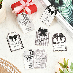 Бумажный прямоугольник с бантом&nbsp;DIY-WH20055-033C