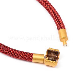 Fabricación de pulseras trenzadas de estilo europeo de alambre de acero inoxidable 18&nbsp;MAK-G014-01G-B