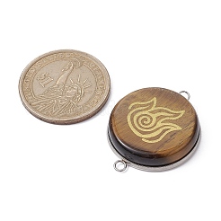 Подвески с натуральным тигровым глазом&nbsp;PALLOY-JF02370