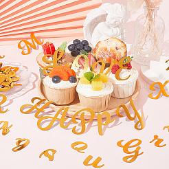 2 Satz Geburtstagsthema Spiegeleffekt Acryl Geburtstag Cupcake Einlegekarte Dekoration&nbsp;AJEW-SP0001-77A